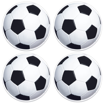 Soccer Ball Placemats - 4 Pack, 13-inch Sporty Table Decor