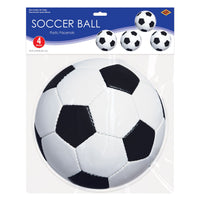 Soccer Ball Placemats - 4 Pack, 13-inch Sporty Table Decor