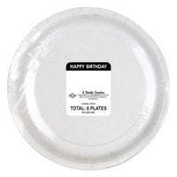 Happy Birthday Plates - 9-inch Dinner Plates (8-count)