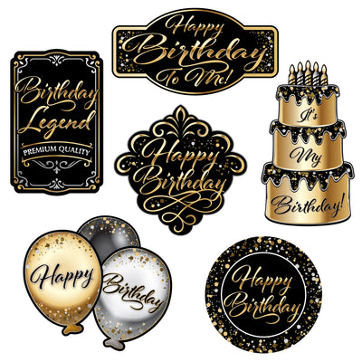 Happy Birthday Cutouts, 6.5"-11.5", Cutouts, Birthday-Age Specific, Birthday