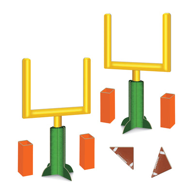 3D Football Goal Post Centerpieces - 11 Inch (2-Pack)