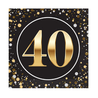 40th Birthday Luncheon Napkins - 2-Ply (16 Pack)