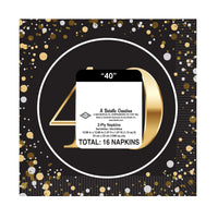 40th Birthday Luncheon Napkins - 2-Ply (16 Pack)