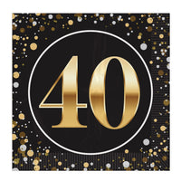 40th Birthday Luncheon Napkins - 2-Ply (16 Pack)