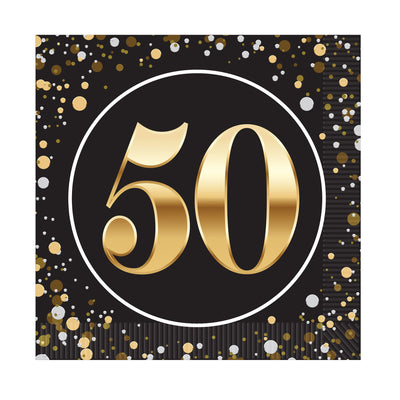 50th Birthday Lunch Napkins - 2-Ply Party Supplies (16ct)