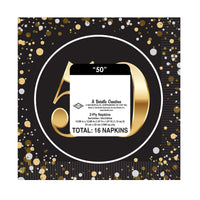 50th Birthday Lunch Napkins - 2-Ply Party Supplies (16ct)