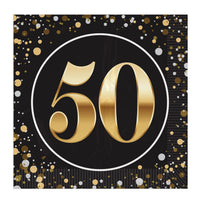 50th Birthday Lunch Napkins - 2-Ply Party Supplies (16ct)
