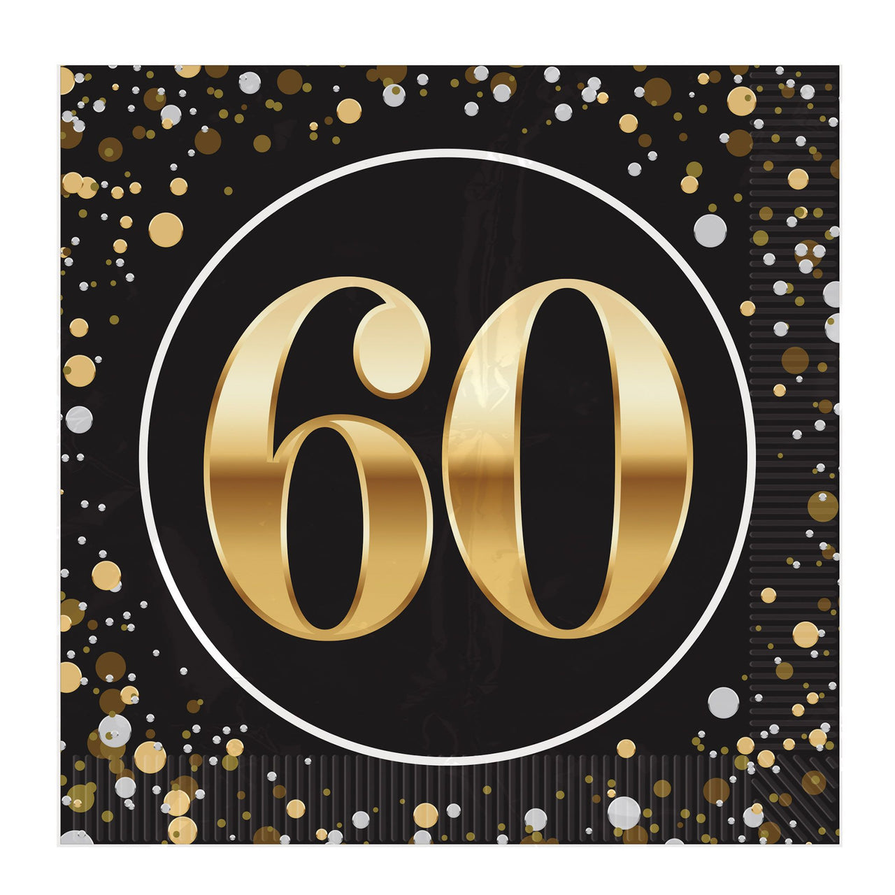 60th Birthday Luncheon Napkins - 16 Ct, 2-Ply Party Napkins