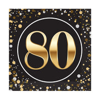 80th Birthday Luncheon Napkins - 2-Ply Party Supplies