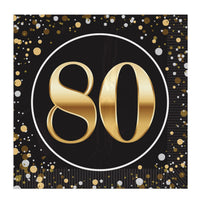 80th Birthday Luncheon Napkins - 2-Ply Party Supplies