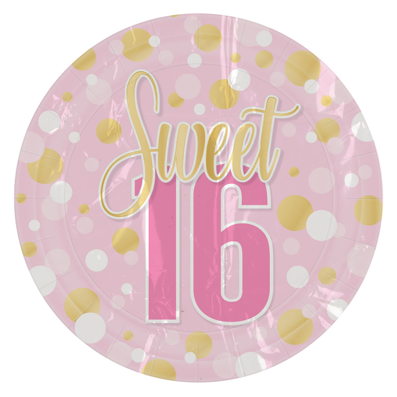 Sweet 16 Birthday Dinner Plates - 9 Inch (8 Count)
