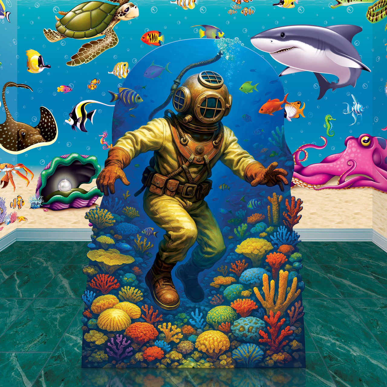 Deep Sea Diver Stand-Up Prop - Under The Sea & Luau Decor