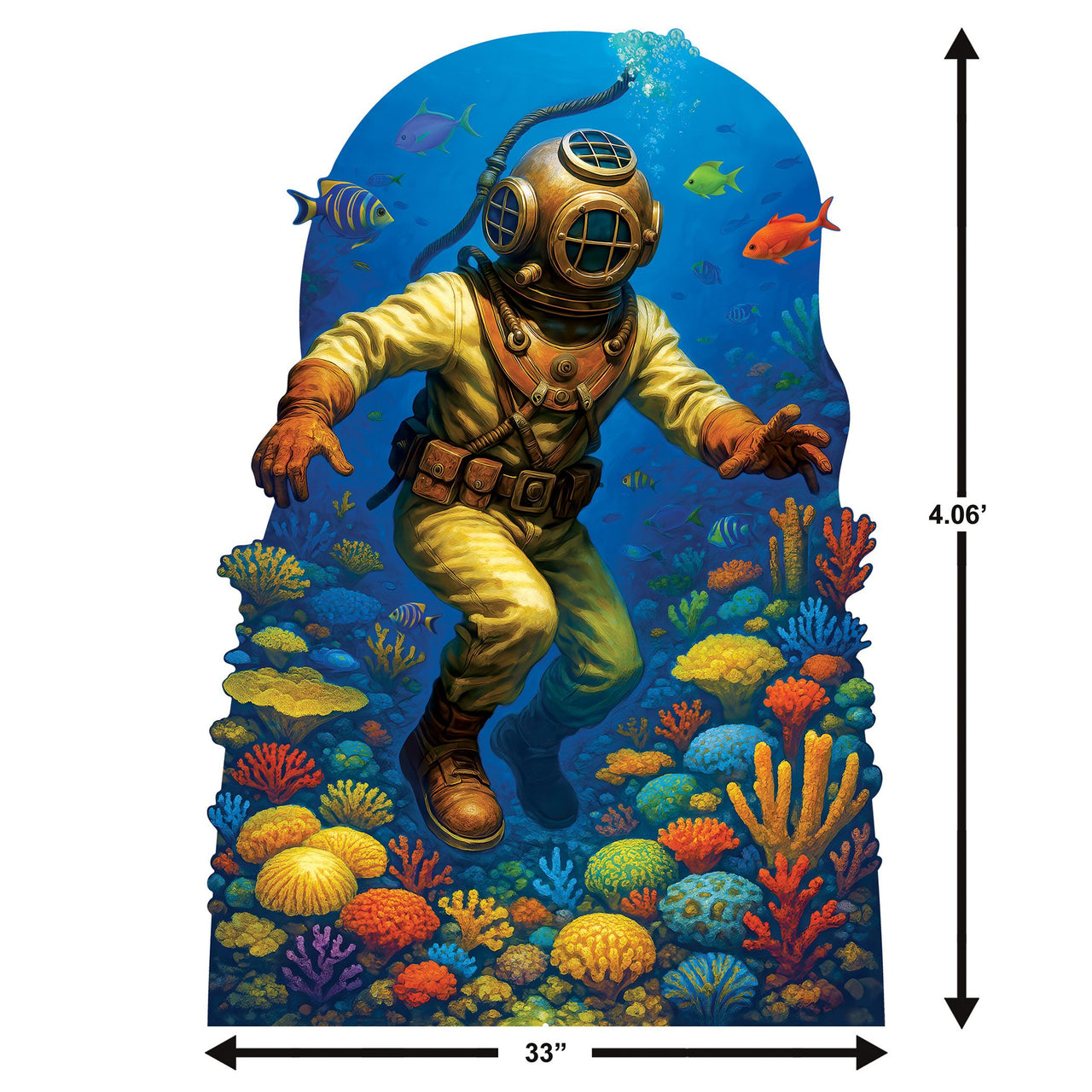 Deep Sea Diver Stand-Up Prop - Under The Sea & Luau Decor