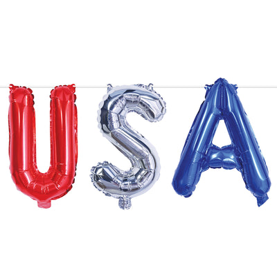 USA Patriotic Balloon Streamer - 13" x 3' Decor