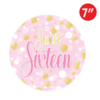 Sweet 16 Dessert Plates - 7 Inch (8-Pack)