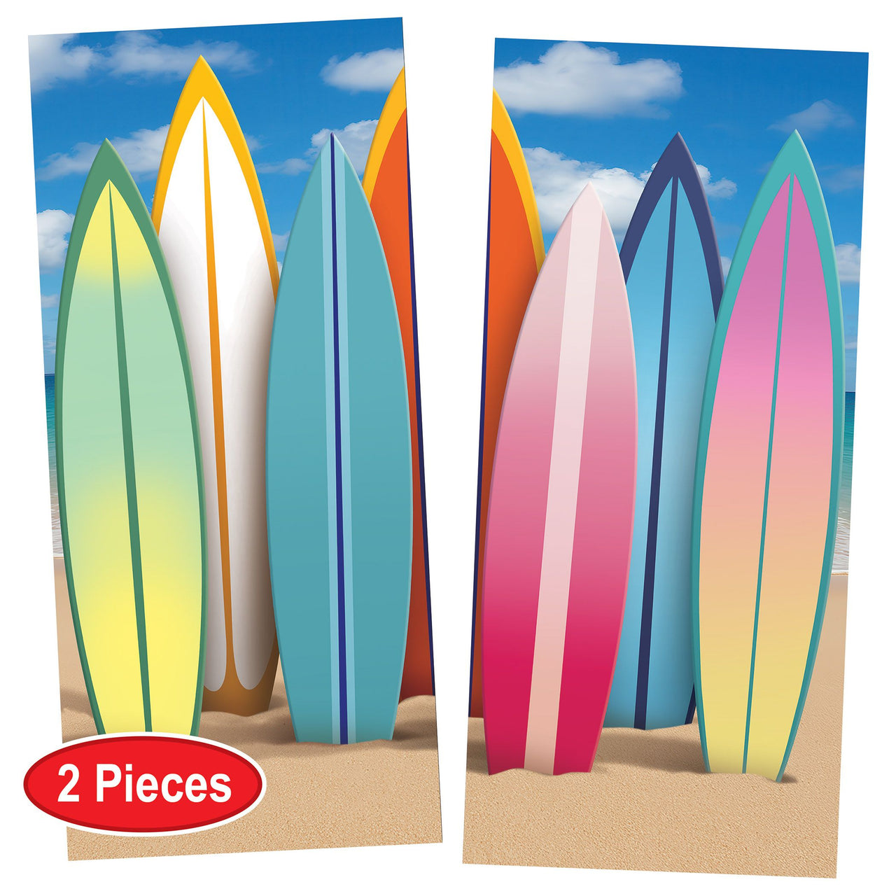 Giant Surfboard Photo Prop - Luau Party Decor (7ft x 6ft)