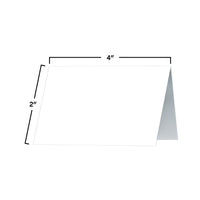Elegant White Place Cards - 50 Pcs for Weddings & Events