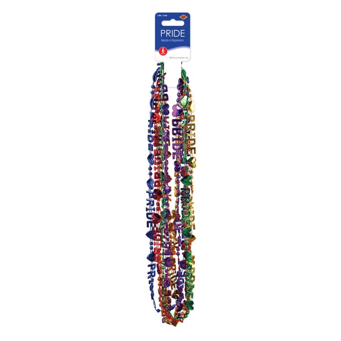Pride Beads-of-Expression (6 Pcs) - Rainbow Novelty Beads