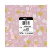 Sweet 16 Luncheon Napkins - 2-Ply Birthday Party Supplies (16 Ct)