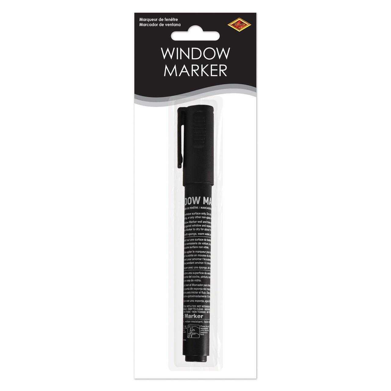 Black Washable Window Marker - Indoor & Outdoor Use