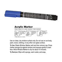 Blue Washable Window Marker - Indoor & Outdoor Use