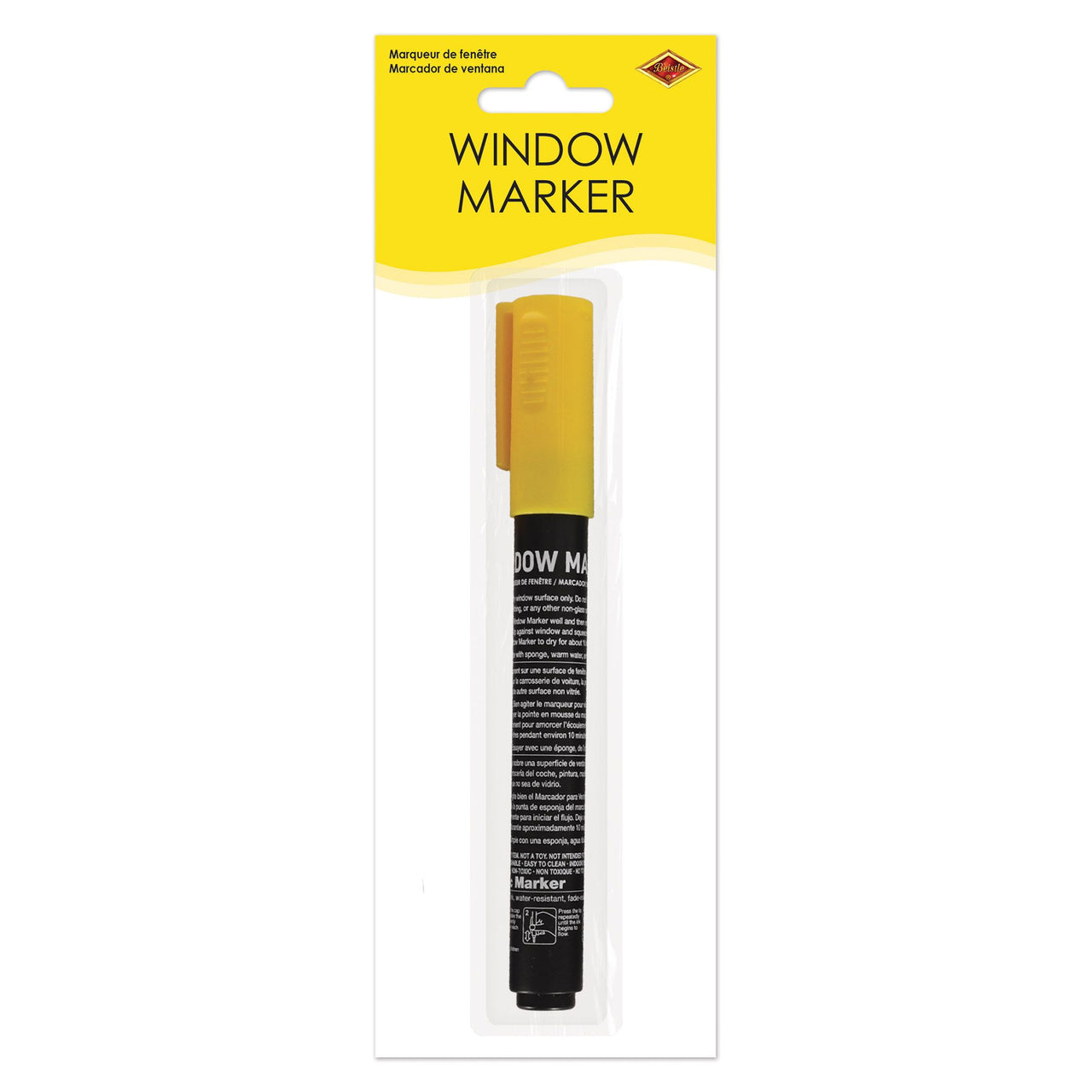 Yellow Window Marker - Washable, Non-Toxic & Easy Clean