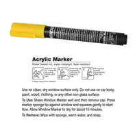 Yellow Window Marker - Washable, Non-Toxic & Easy Clean