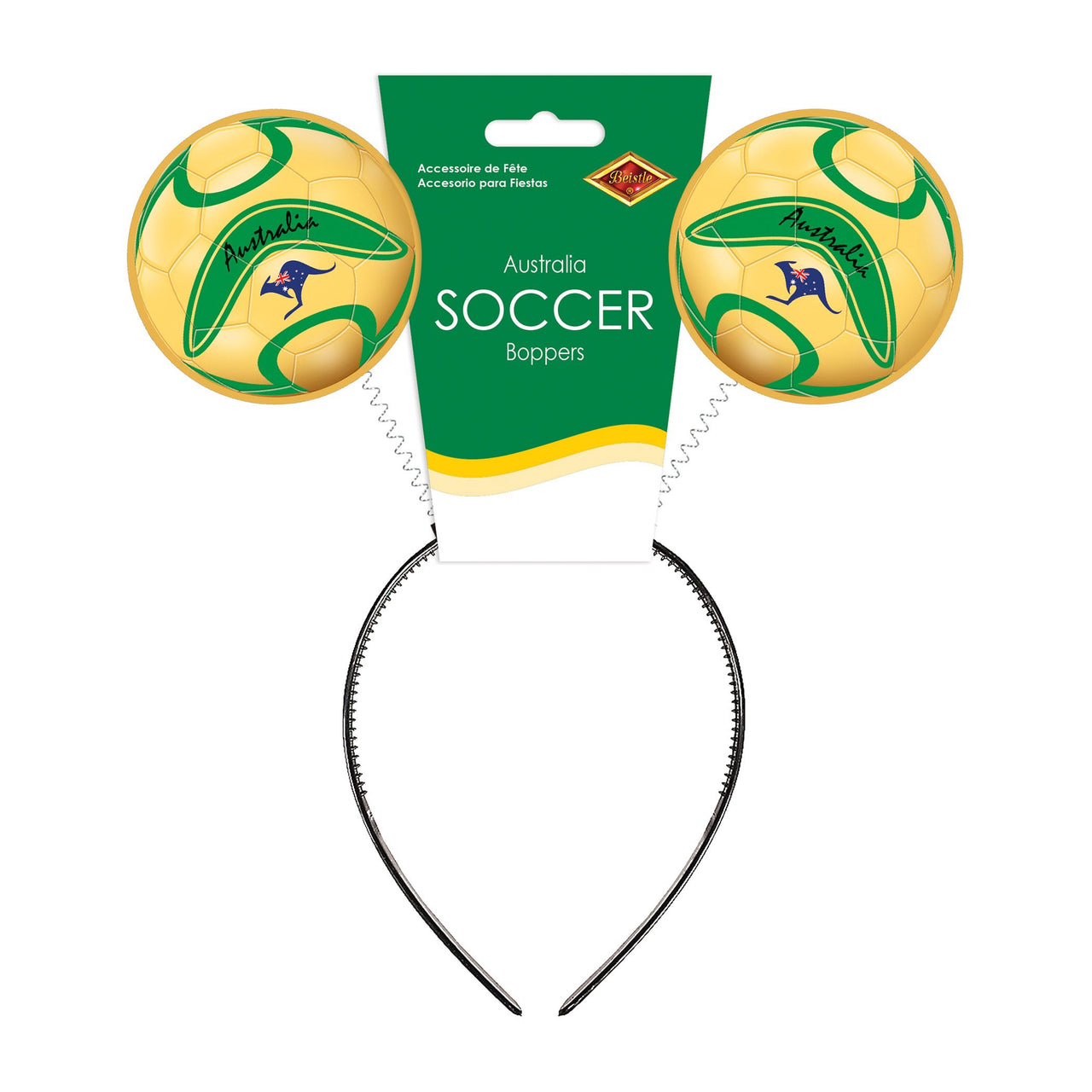 Soccer Ball Boppers Headband - Australia Theme