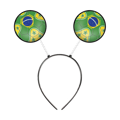 Brasil Soccer Boppers Headband - Game Day Fan Accessory