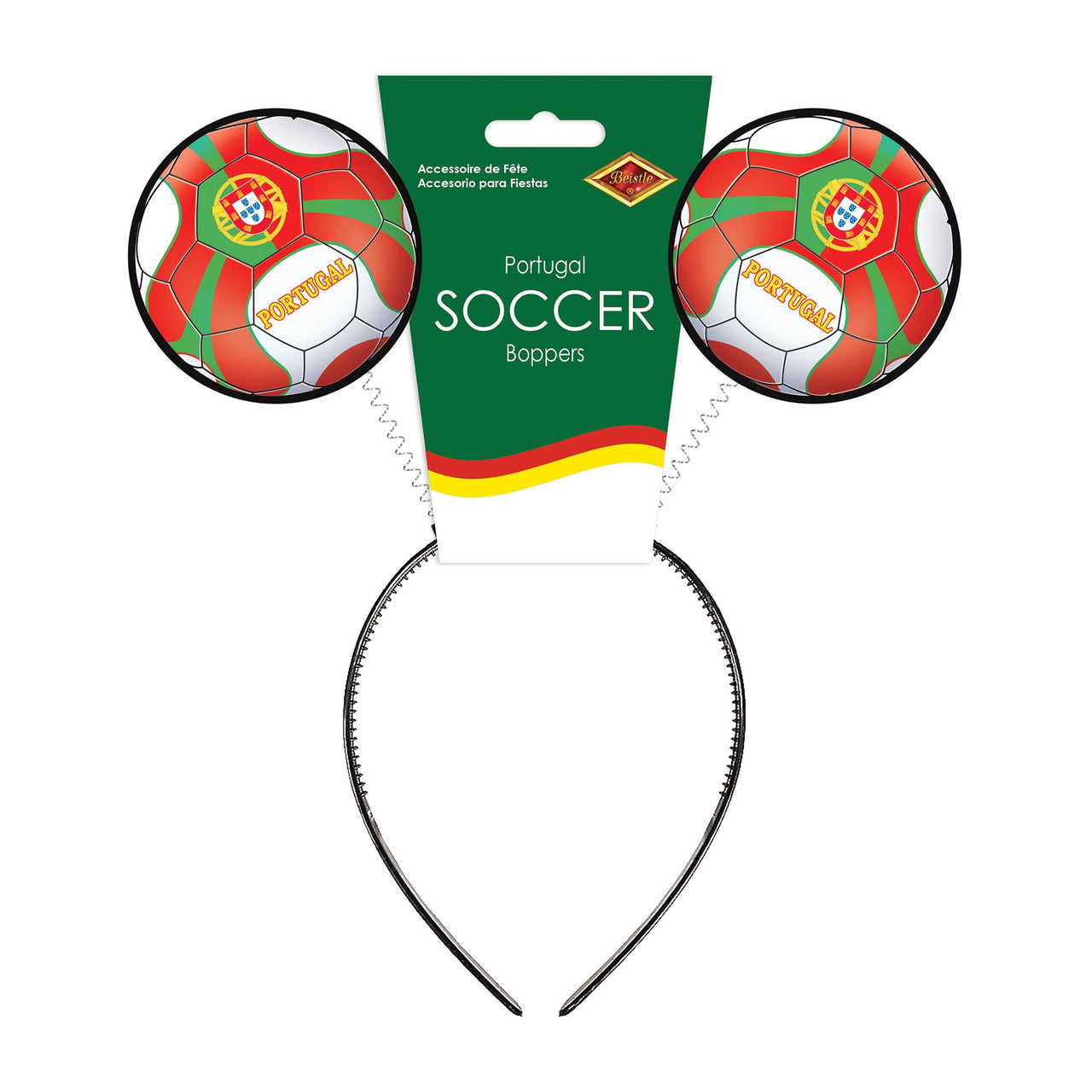 Portugal Soccer Boppers Headband - Sports Fan Accessory
