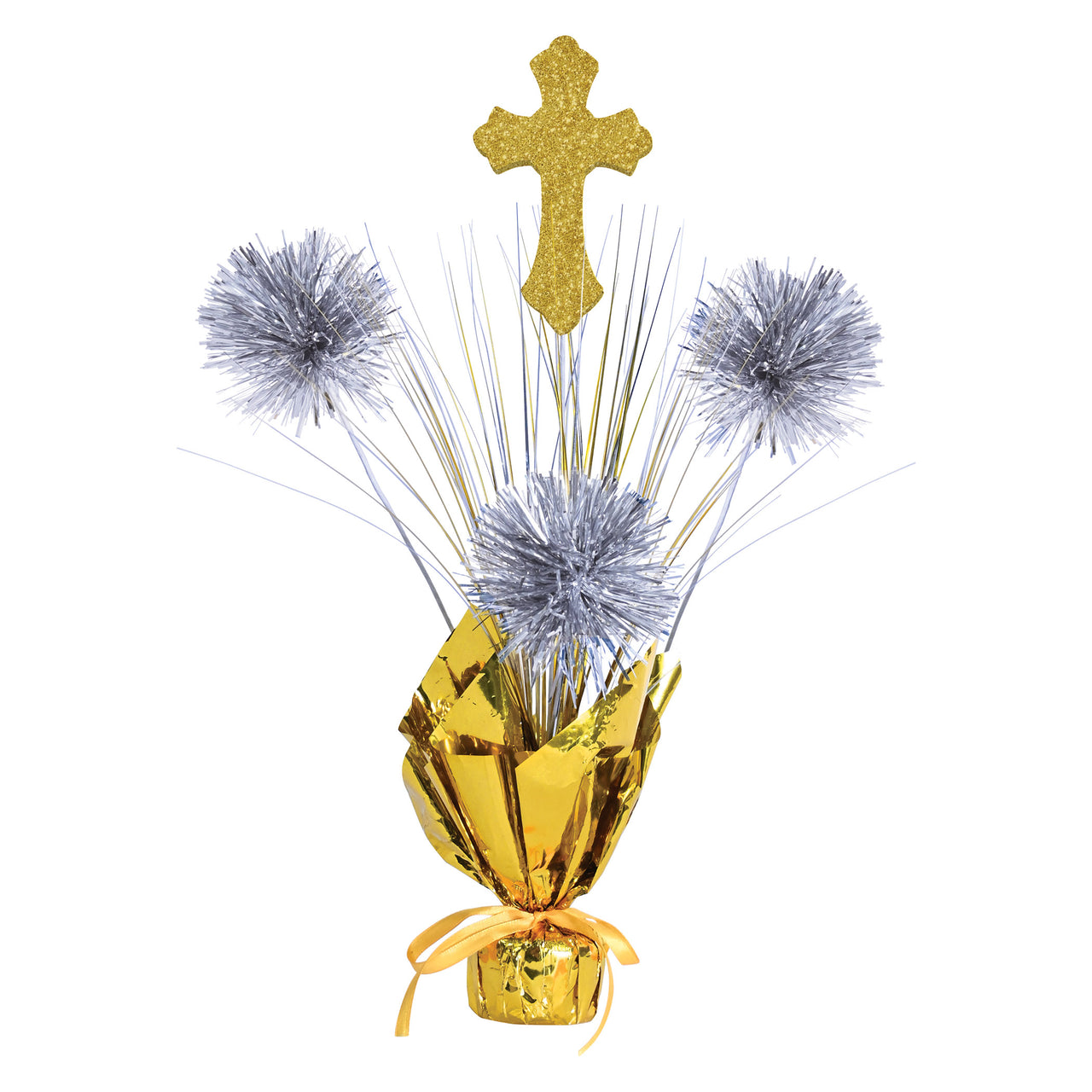 First Communion Gleam 'N Spray Centerpiece - 16.25 Inch