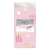 Sweet 16 Plastic Tablecover - 54