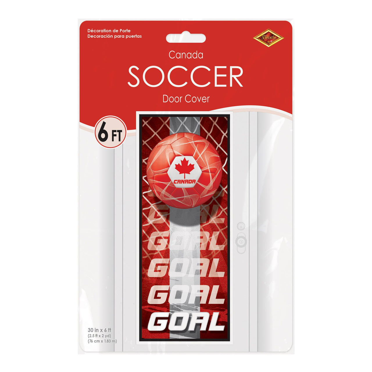 Soccer Door Cover - All-Weather Sports Decoration (6ft x 30in)