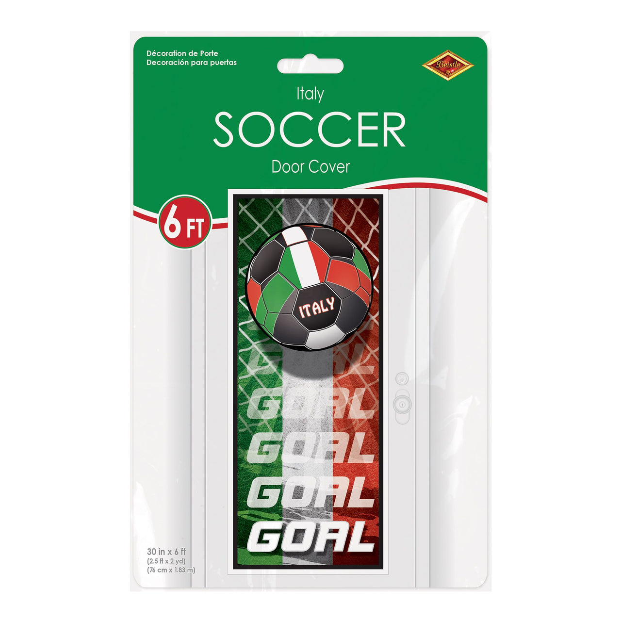 Italy Soccer Door Cover - All-Weather Sports Decor