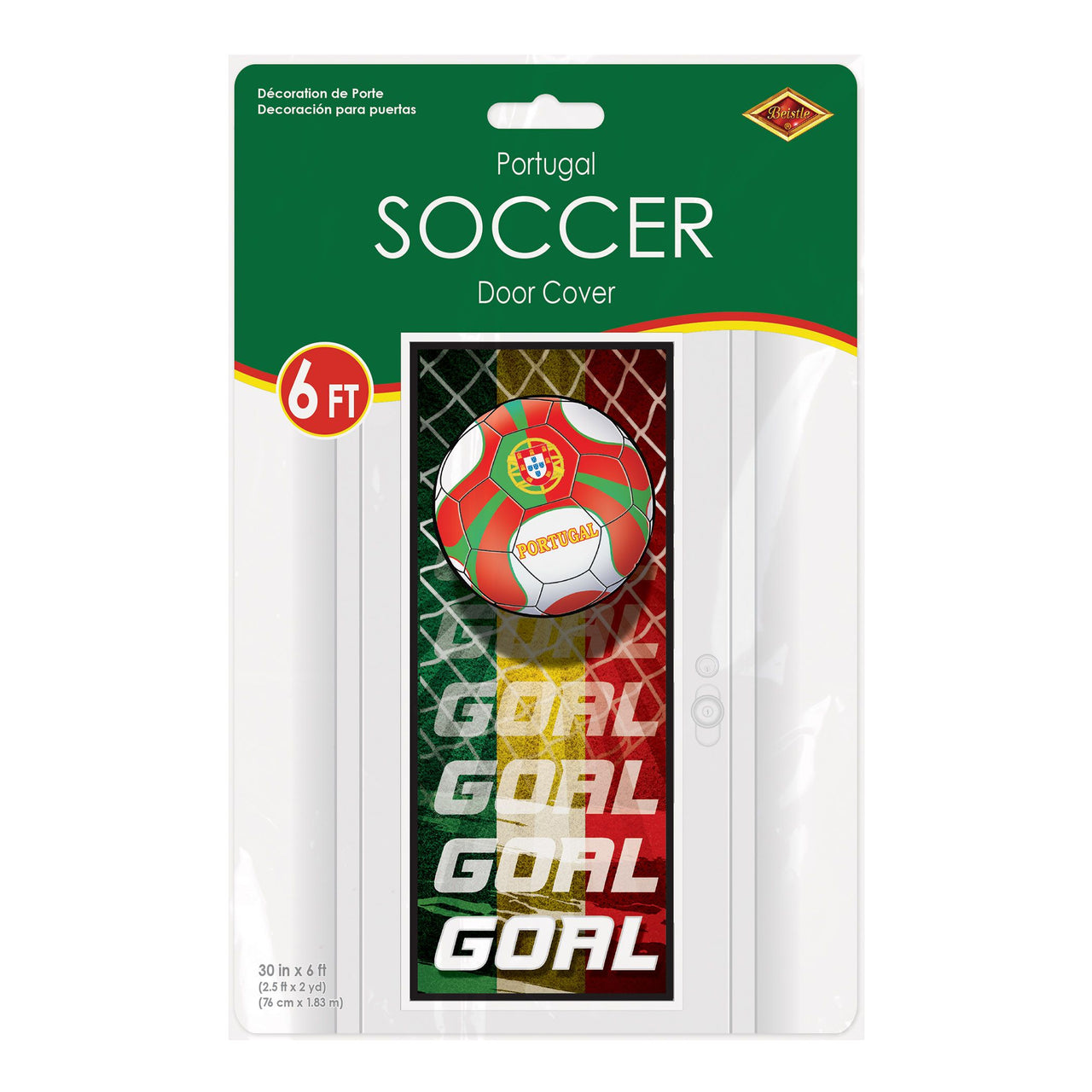 Portugal Soccer Door Cover - All-Weather Sports Decor