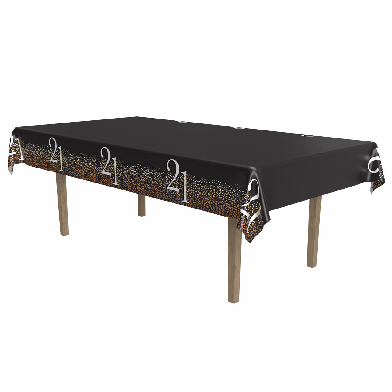 Finally 21 Plastic Tablecover - 54 x 108 Inch Party Table Cover
