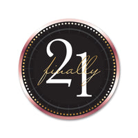 Finally 21 Dessert Plates (8-Count) - 7 Inch Cake Plates