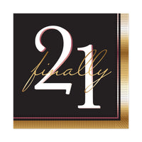 Finally 21 Luncheon Napkins (16-Count) - Two-Ply Paper