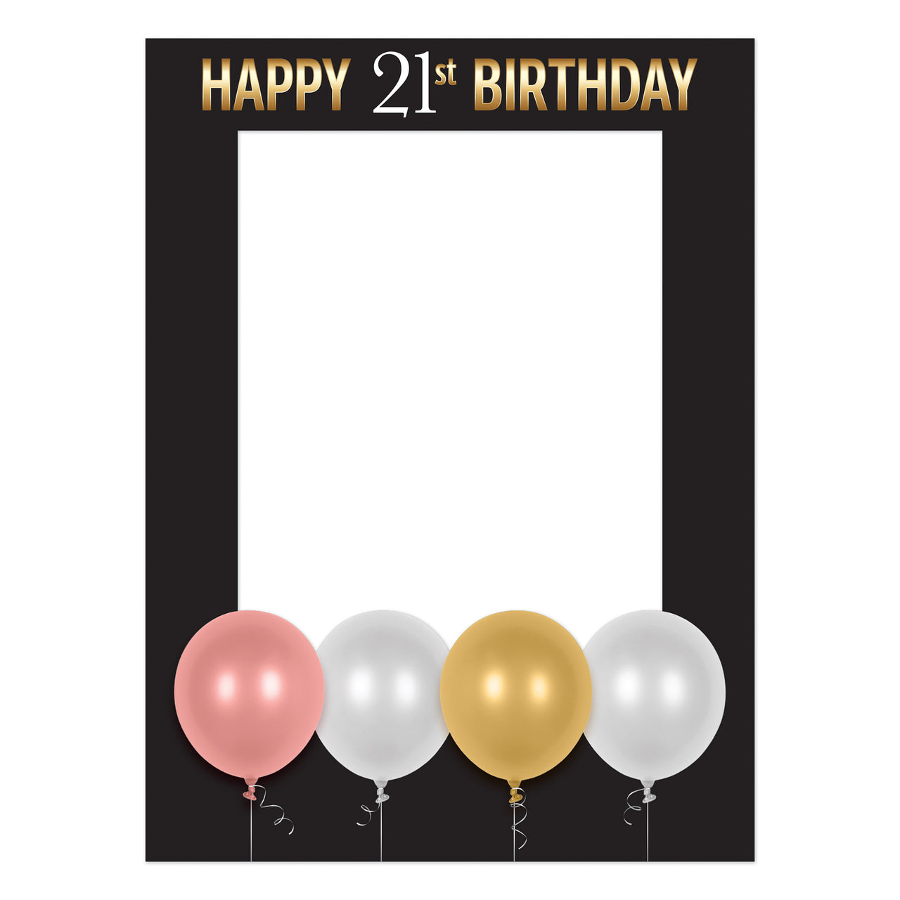 Happy 21st Birthday Photo Fun Frame - 25 x 18.5 Inch