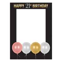 Happy 21st Birthday Photo Fun Frame - 25 x 18.5 Inch