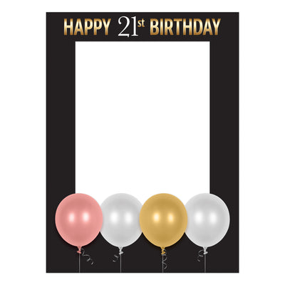 Happy 21st Birthday Photo Fun Frame - 25 x 18.5 Inch