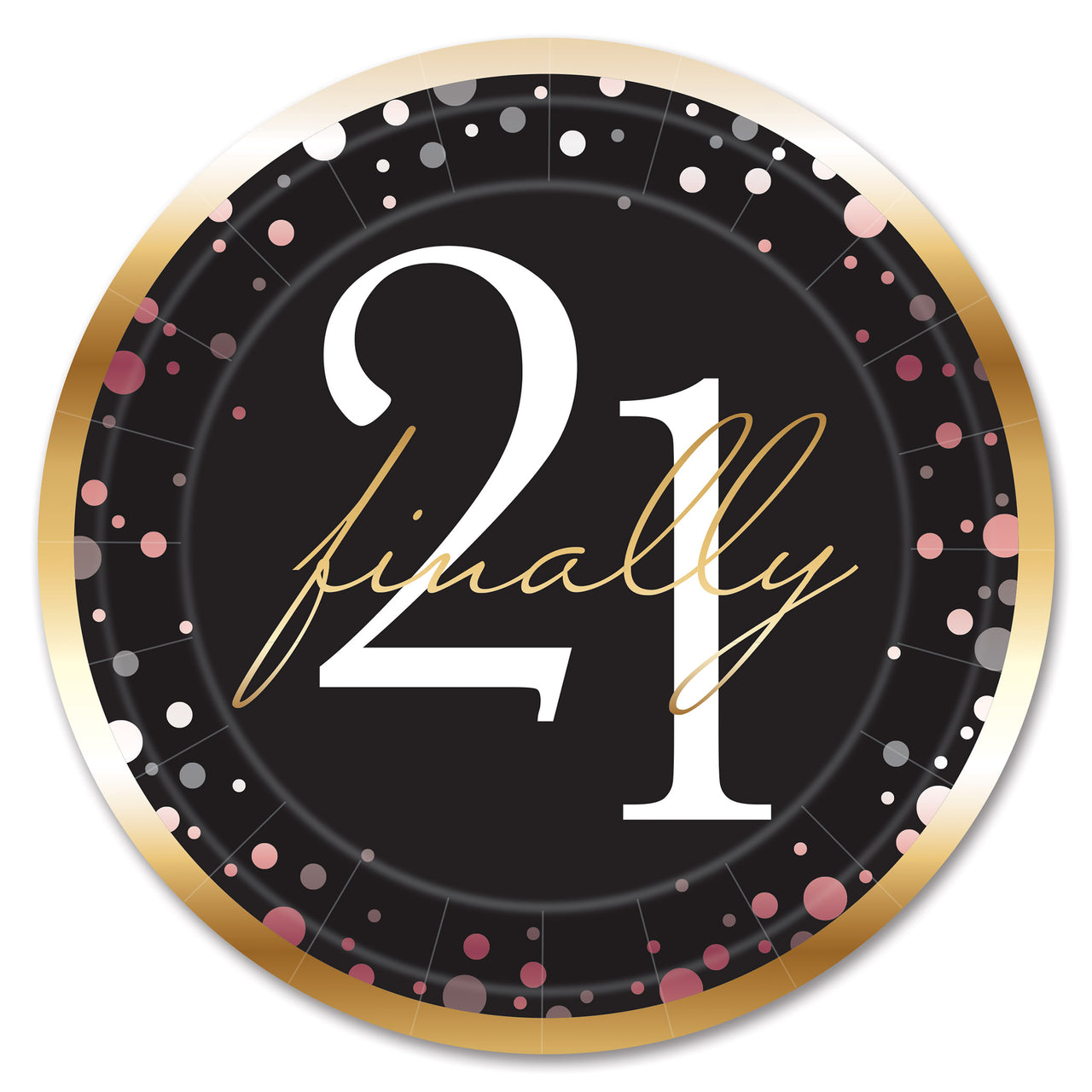 Finally 21 Dinner Plates (8-Count) - 9 Inch 21st Birthday