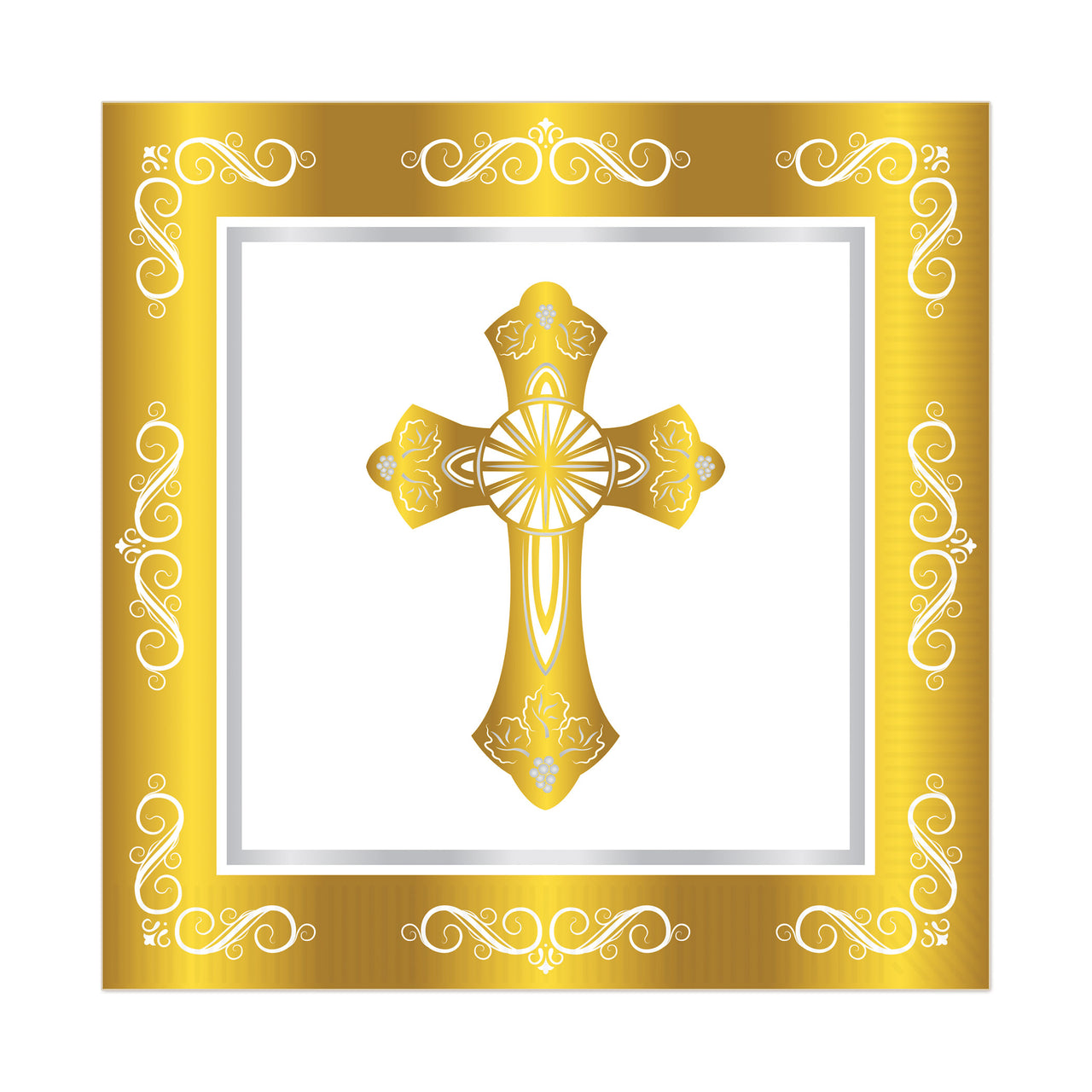 Gold First Communion Luncheon Napkins (16-Count) - Two-Ply