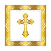 Gold First Communion Luncheon Napkins (16-Count) - Two-Ply