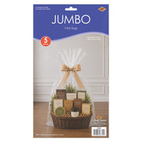 Jumbo Clear Cello Bags (5-Pack) - 24 x 30 Inch Gift Bags - view 3