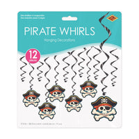 Pirate Whirls (12-Count) - Hanging Ceiling Decorations - view 2