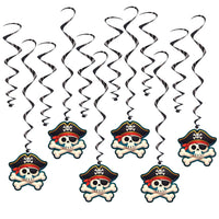 Pirate Whirls (12-Count) - Hanging Ceiling Decorations