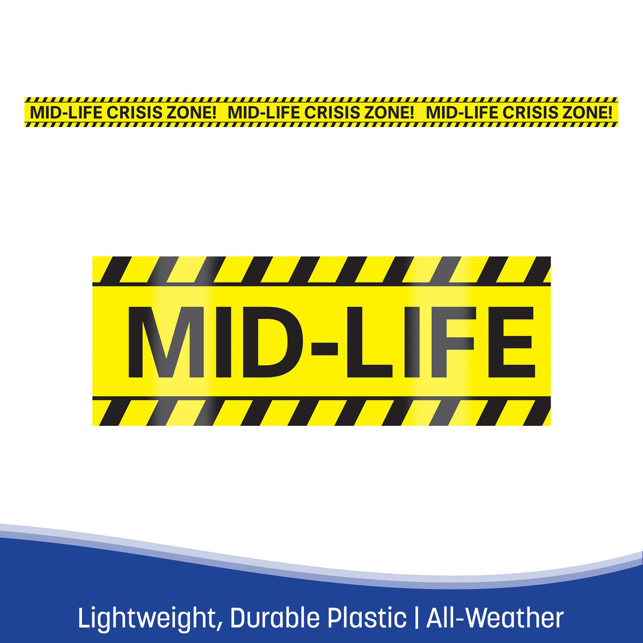 Mid-Life Crisis Zone Party Tape - 3 Inch x 20 Ft Roll - view 4