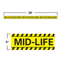 Mid-Life Crisis Zone Party Tape - 3 Inch x 20 Ft Roll - view 5