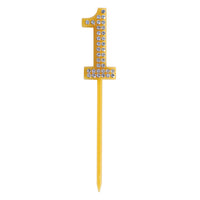 Number 1 Cake Topper Pick - 4 Inch First Birthday Topper